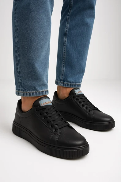 Erkek Spor Ayakkabı Rahat Yumuşak Taban Kaymaz Günlük Bağcıklı Sneaker LGF07 - 6