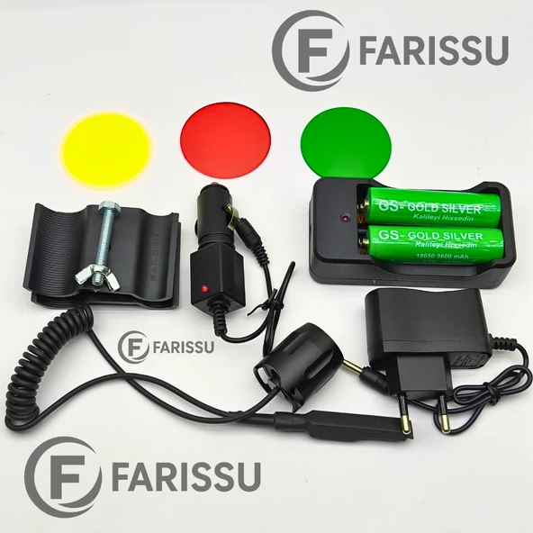 GOLD SILVER GS-2800 Profesyonel Şarj Edilebilir El Feneri ve Tüfek Feneri - 3