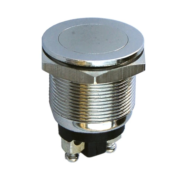 IC-182 Buton Metal Düz Ø19mm