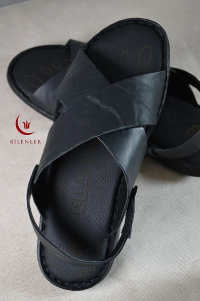 Erkek Çapraz Model Yumuşak Taban Sandalet&Terlik Hac, Umre ve Günlük Kullanıma Uygun - Resim 7