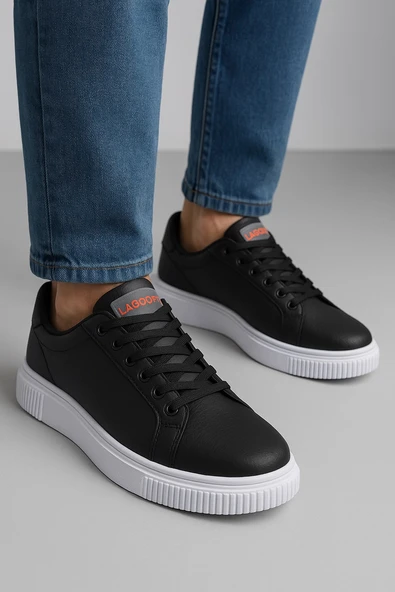 Erkek Spor Ayakkabı Rahat Yumuşak Taban Kaymaz Günlük Bağcıklı Sneaker LGF07