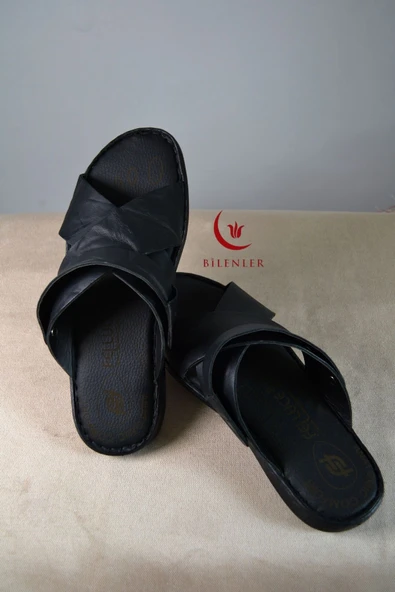 Erkek Çapraz Model Yumuşak Taban Sandalet&Terlik Hac, Umre ve Günlük Kullanıma Uygun - Resim 12