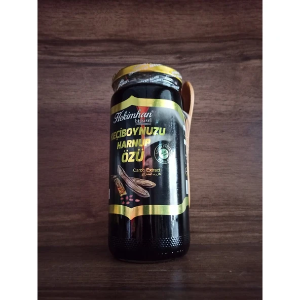 Hekimhan Keçiboynuzu Harnup Özlü Pekmez 640  gr Hekimhan Soğuk Press Tahta Kaşık
