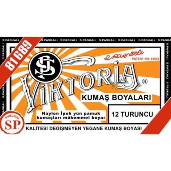 Viktoria Turuncu Kumaş Boyası - 1