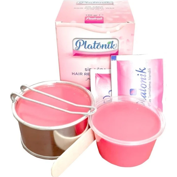 Platonik Pudralı Ilık Sir Ağda Plastik Set  160 Ml. ürün görseli