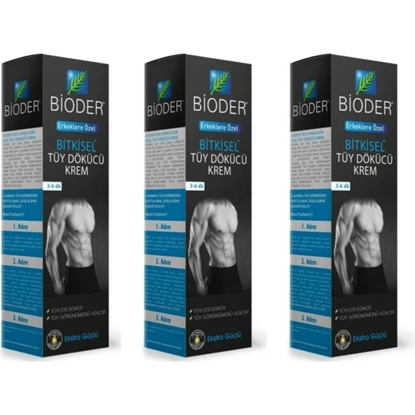 Bioder Tüy Dökücü Krem Erkekler Için 100 ml 3'lü Paket ürün görseli