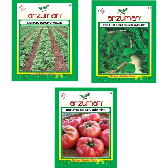 Arzuman Kıvırcık Yazlık Geniş Yaprak Roka Köy Tipi Domates Tohumu ürün görseli