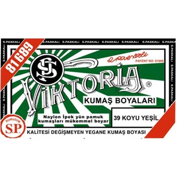 Viktoria Kumaş Boyası Koyu Yeşil (Adet) Viktoria - 1