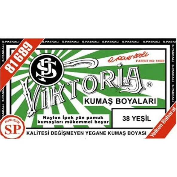 Viktoria Kumaş Boyası Yeşil (Adet) Viktoria - 1