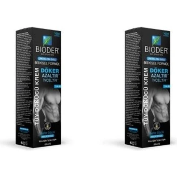 Bioder Cildi Nemlendirici Erkeklere Özel Tüy Dökücü 100 Ml*2 Adet