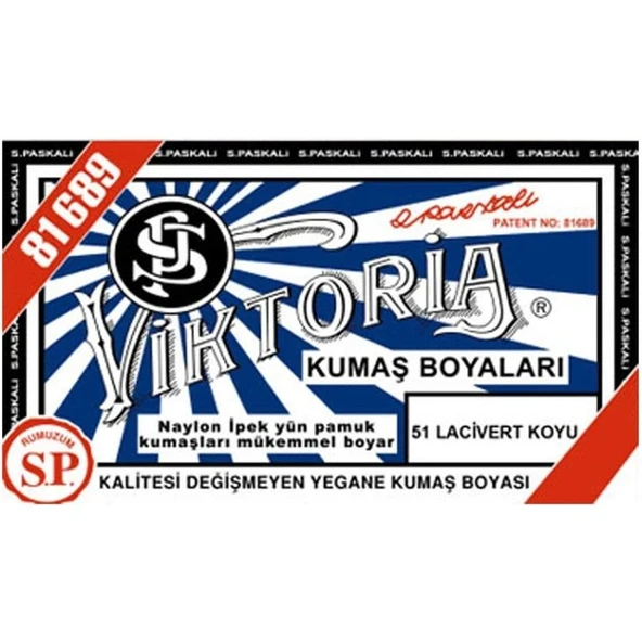 Viktoria Kumaş Boyası Koyu Lacivert (Adet) Viktoria - 1
