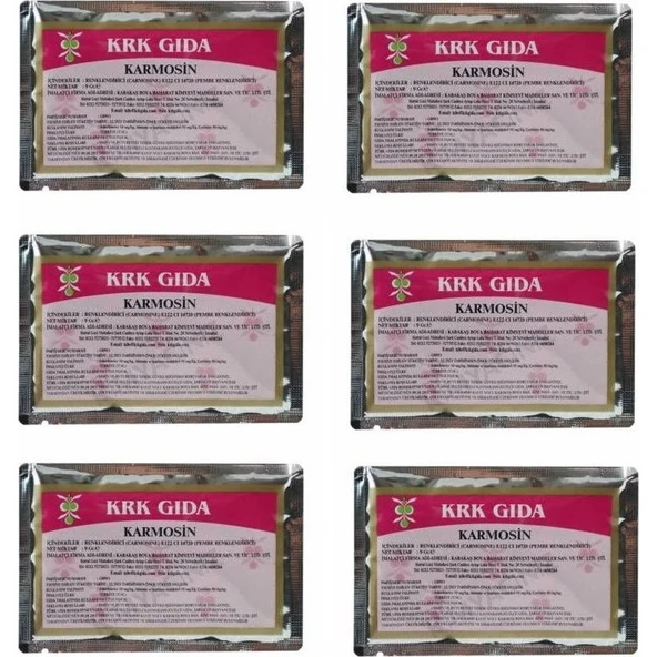 Krk Gıda Boyası 6 Adet Pembe 6x9 Gr. ürün görseli