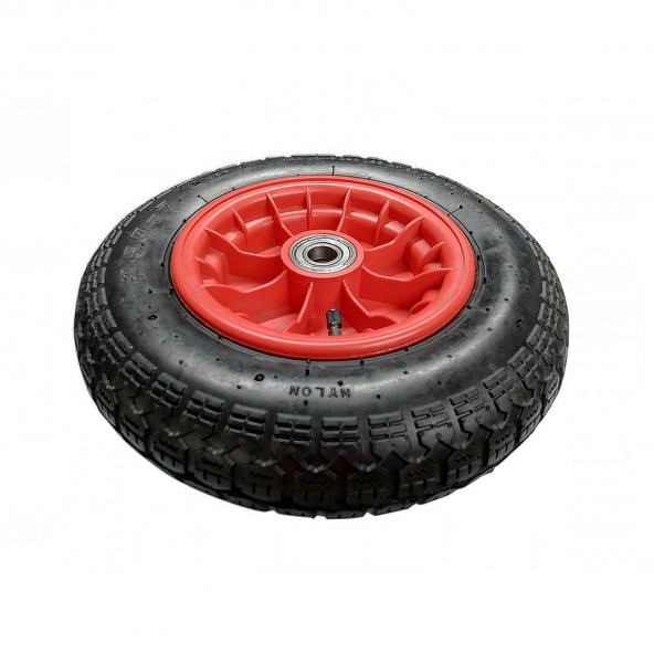 Rulmanlı Şişme Tekerlek - Plastik Jantlı - 330x90mm - 142Kg - 2