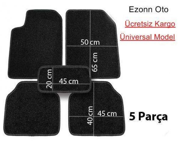 FIAT Logolu Siyah Halı Paspas 5 Parça Üniversal Model Kalın Malzeme - 2