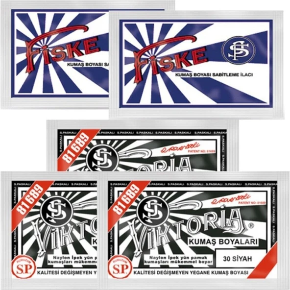 Viktoria Boya 3AD Siyah Viktoria Kumaş Boyası - 2AD Fiske Sabitleyici ürün görseli