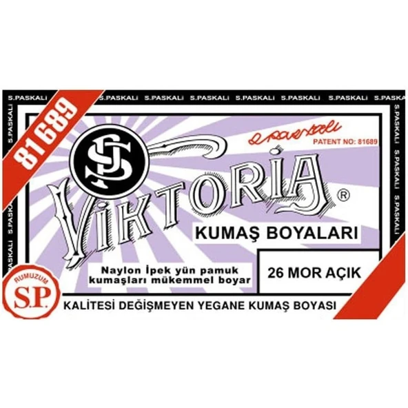 Viktoria Kumaş Boyası Açık Mor (Adet) Viktoria - 1