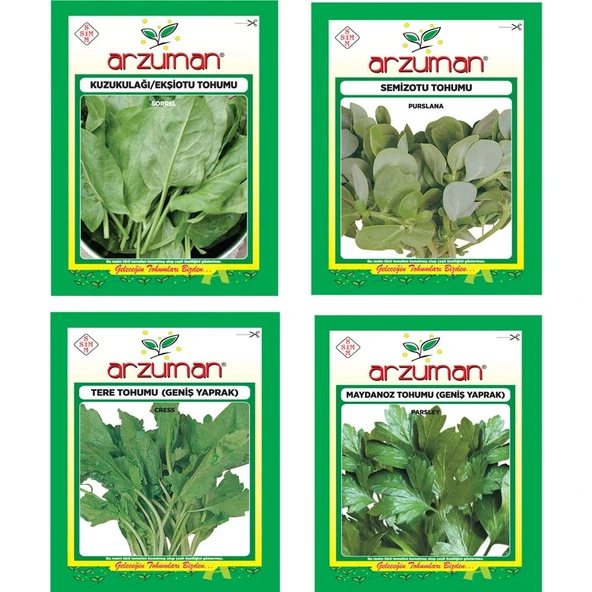 Arzuman Kuzukulağı Ekşiotu Semizotu Geniş Yaprak Tere Geniş Yaprak Maydanoz ürün görseli