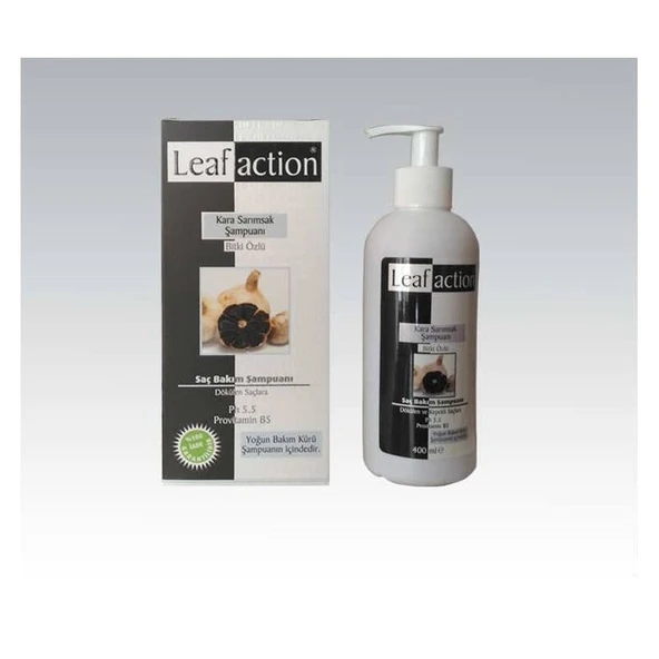 Leaf Action Kara Sarımsak Şampuanı 400 ml 3 Kutu - 1