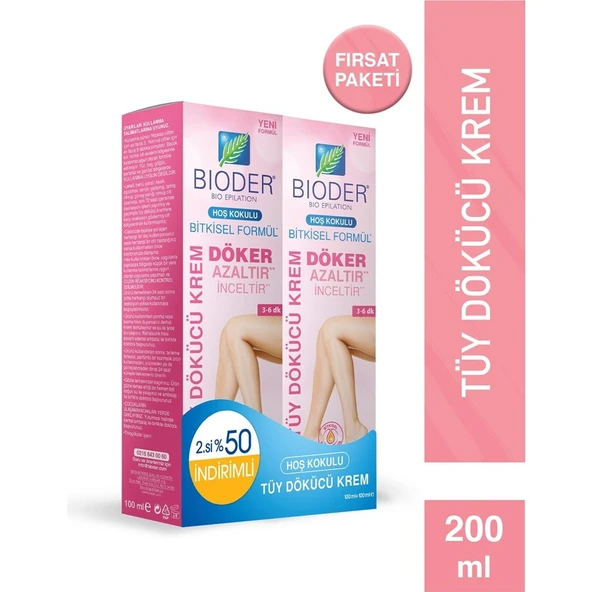 Bioder Tüy Dökücü Krem 2X100 ml Tüy Azaltıcı Etki - 1