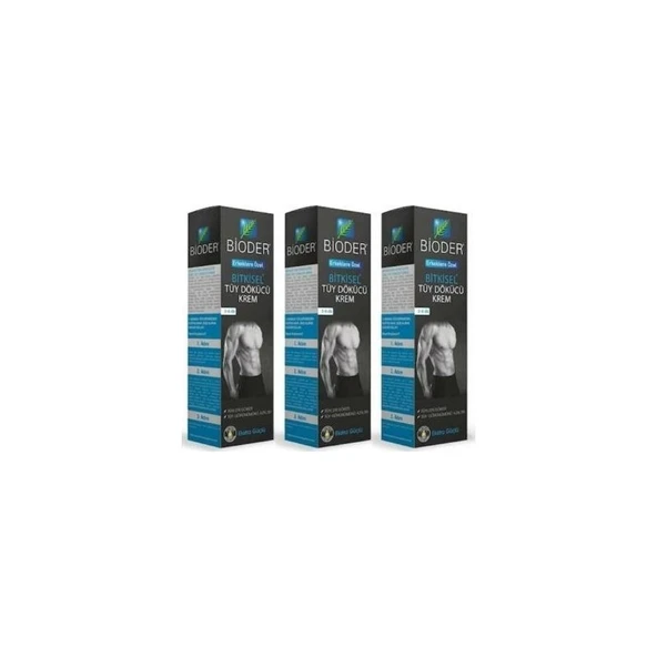 Bioder Bitkisel Tüy Dökücü Krem Erkeklere Özel 100 ml x 3 Adet - 1