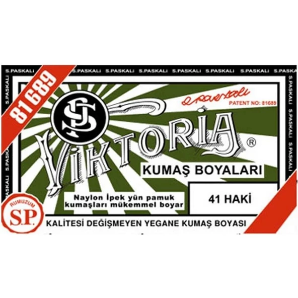 Viktoria Kumaş Boyası Haki (Adet) Viktoria - 1