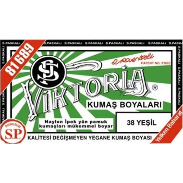 Viktoria Kumaş Boyası Yeşil (Adet) Viktoria - 1