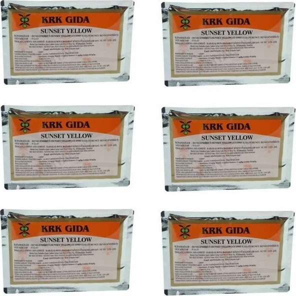 Krk Gıda Boyası 6 Adet Turuncu 6x9 Gr.