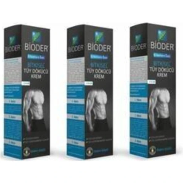 Bioder Erkek Tüy Dökücü Krem 3 Adet Bioder Erkek Tüy DKÜCÜ100 Ml.3 Lü - 1