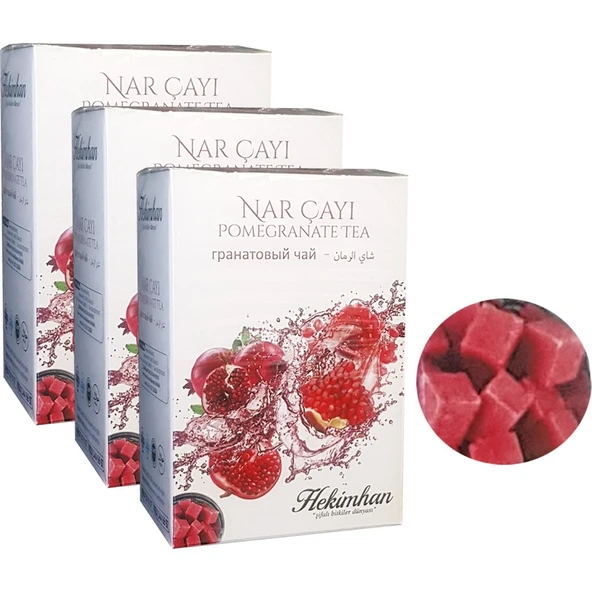Hekimhan Nar Çayı Hekimhan Küp Şeker Şeklinde Nar Çayı Kış Çayı Nar Küpü 3'lü