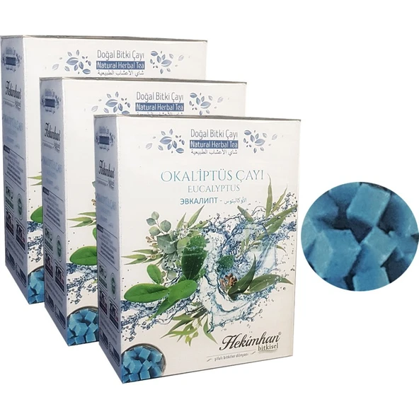 Hekimhan 3 Kutu Okaliptus Çayı Hekimhan Küp Şeker Şeklinde Okaliptus Çayı Kış Çayı Okaliptus Küpü