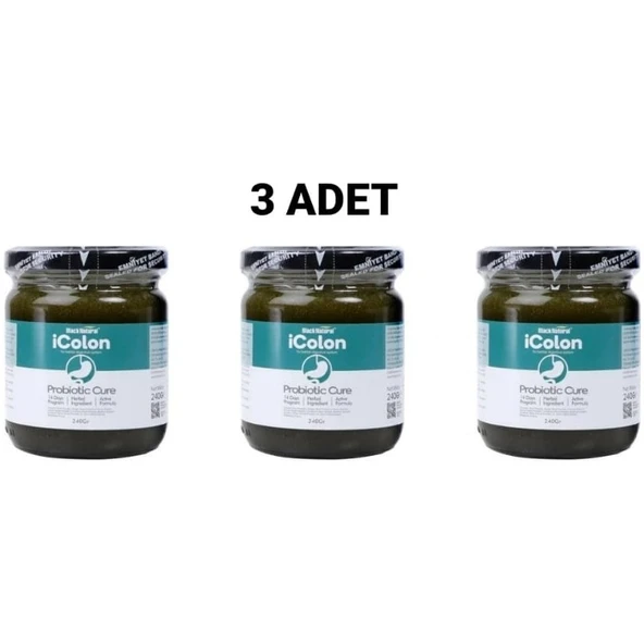 İColon Black Natural Icolon Probiotic Cure (3 Adet) ürün görseli