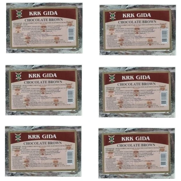 Krk Gıda Boyası 6 Adet Kahverengi 6x9 Gr.