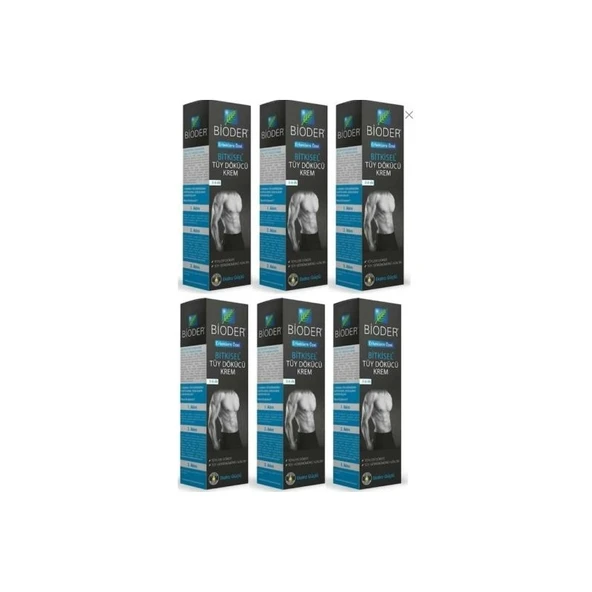 Bioder Bitkisel Tüy Dökücü Krem Erkeklere Özel 100 ml x 6 Adet - 1