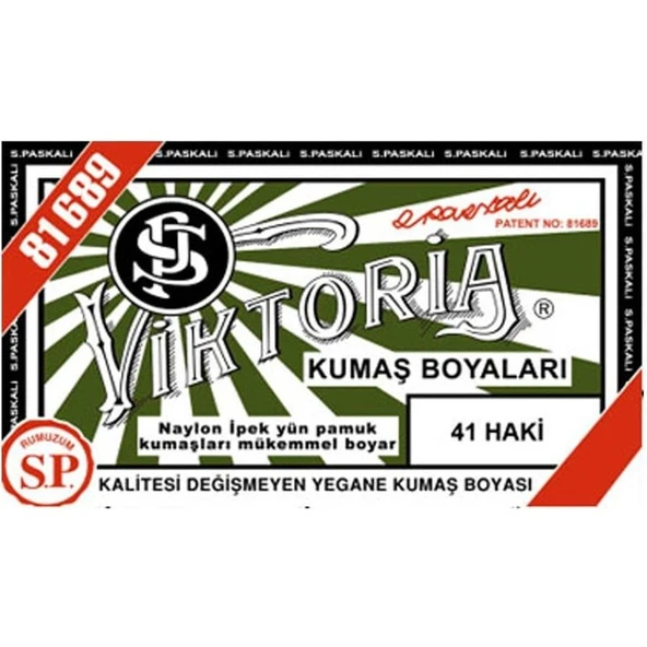 Viktoria Kumaş Boyası Haki (Adet) Viktoria - 1