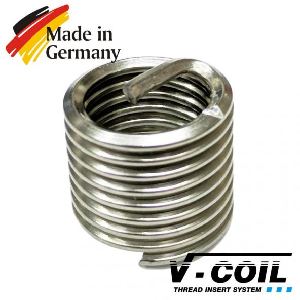 V-Coil M24x3 Helicoil Yay 3D (Yay Kapalı Uzunluğu 60mm) - 10 Adet