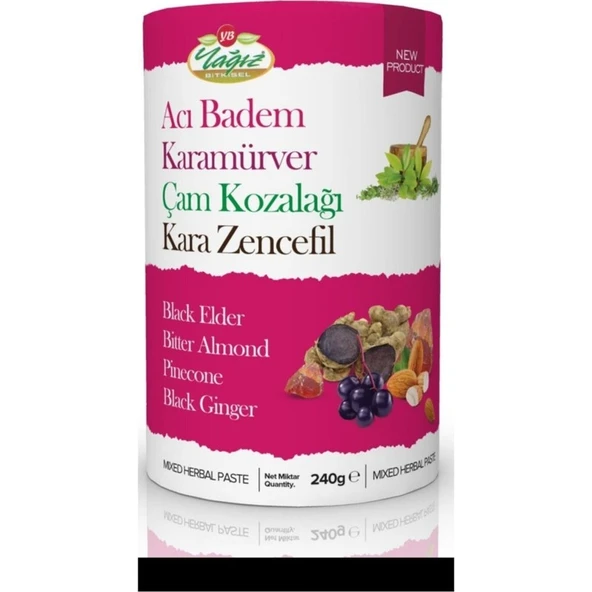 Yağız Acı Badem Karamürver Çam Kozalağı Kara Zencefil Macunu 240 Gram ürün görseli