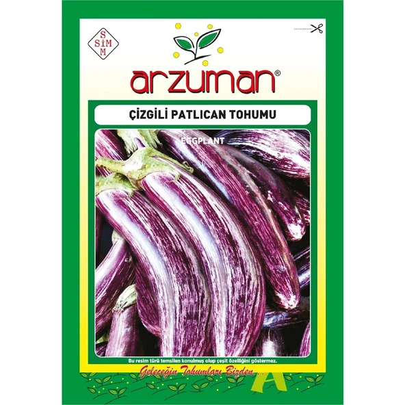 Arzuman Çizgili Alaca Patlıcan Tohumu 5 Gram ürün görseli