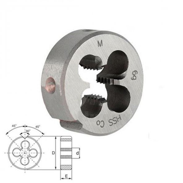 VÖLKEL M19X1.0 PAFTA DİN223, İNCE DİŞ - 2