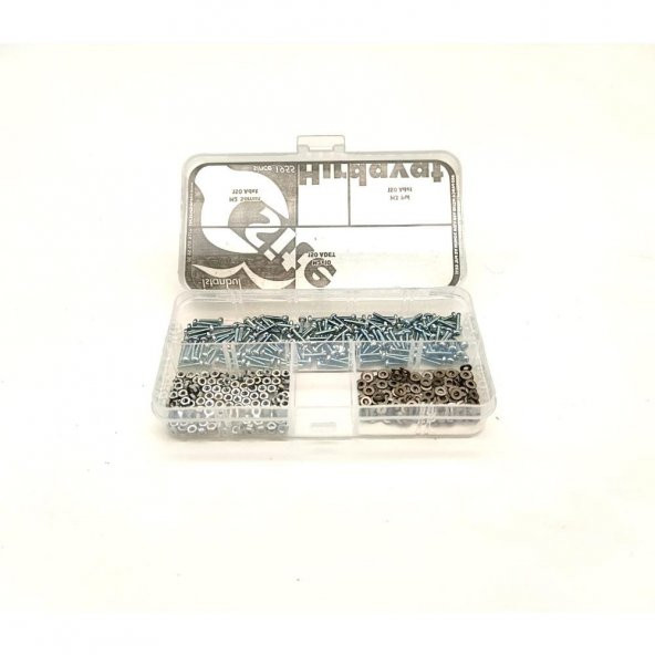 M2x10 YSB Vida Somun ve Pul Seti, 450 Parça - 5