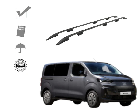 SCUDO COMBİ KISA ŞASE TAVAN ÇITASI SİYAH  2022 2023 2024 2025 2026 2027 ürün görseli