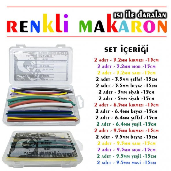 Renkli Makaron Seti