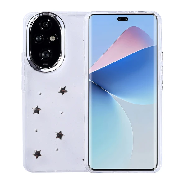 Royal Cover Honor 200 Kılıf Şeffaf Yapılı Sert Mini 3D Figürlü Şık Silikon Kapak RCV/Kutup - 1