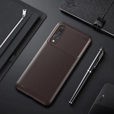 Moby Shop Huawei P20 Pro Kılıf Karekarbon Desenli Şık ve Dayanıklı Torvex Premium Silikon Kapak - 1