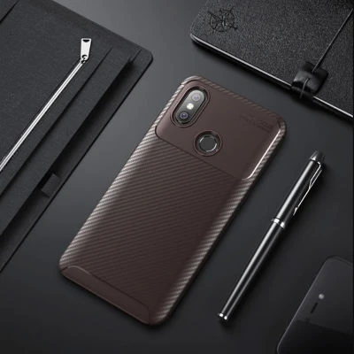 Moby Shop Xiaomi Mi Max 3 Kılıf Karekarbon Desenli Şık ve Dayanıklı Torvex Premium Silikon Kapak - 1
