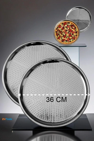 Zhltools Lahmacun Pizza Pide Pişirme Tepsisi 36 CM 2 li SET - Resim 2