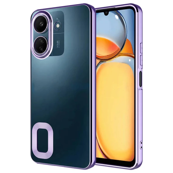 Royal Cover Redmi 13C Uyumlu Kenarları Parlak ve Logo Detaylı Şık Esnek Silikon Kapak RCV/Omega - 1