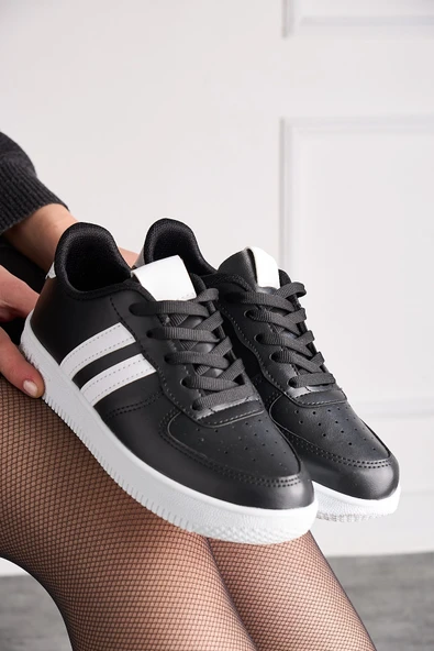 Günlük Unisex  Spor Ayakkabı Bağcıklı Dikiş Detaylı Hafif Kalın Yüksek Taban Sneaker 4005 - 6