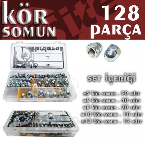 128 Parça Kör Somun Seti