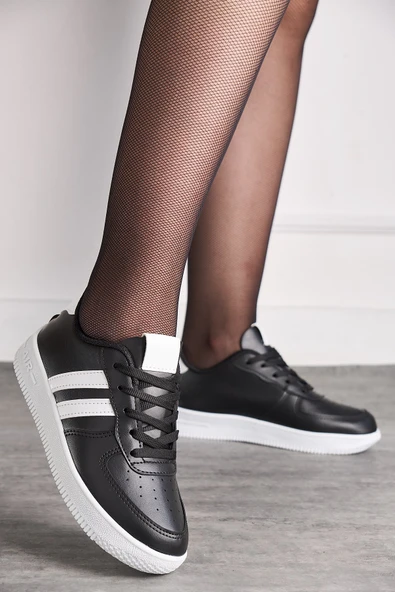 Günlük Unisex  Spor Ayakkabı Bağcıklı Dikiş Detaylı Hafif Kalın Yüksek Taban Sneaker 4005 - 4