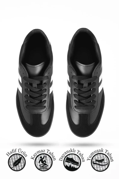 Kadın Bağcıklı Hafif Kaymaz Tabanlı Yumuşak Süet Detaylı Günlük Ayakkabı 341 - 8